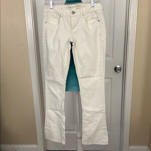 American Eagle Outfitters Women's Off-White Boot Cut Jeans